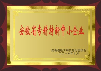 安徽省專精特新中小企業(yè)